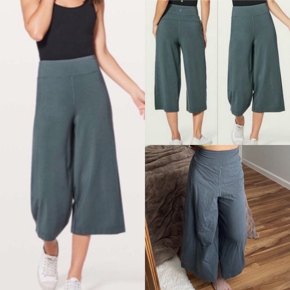 lululemon athletica Pants - 37- Lululemon blissed out culottes gaucho cropped wide leg